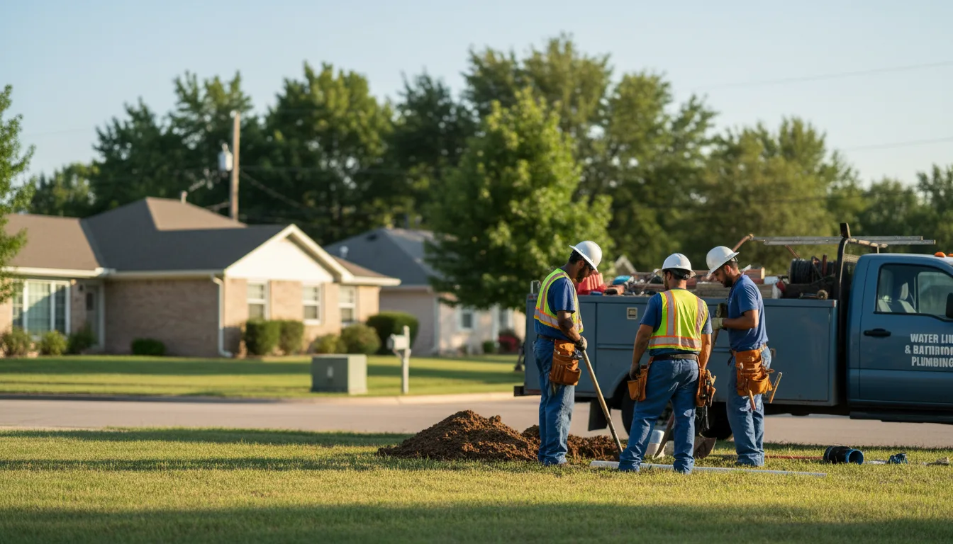 Residential water line and bathroom plumbing service in Hillsboro, MD